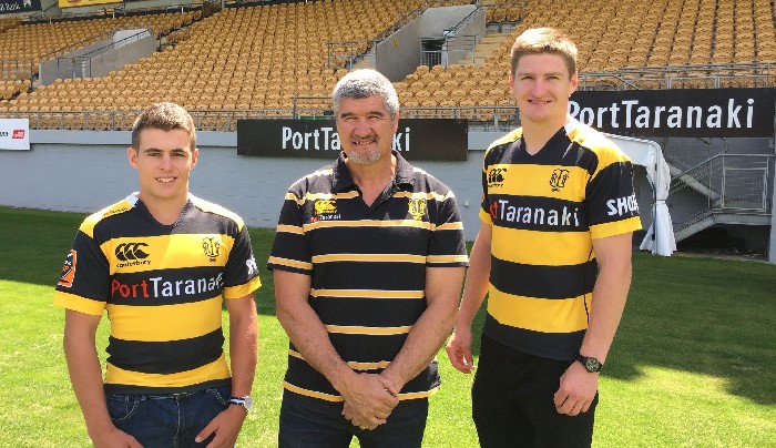 Jordie Barrett and Logan Crowley signed for Taranaki